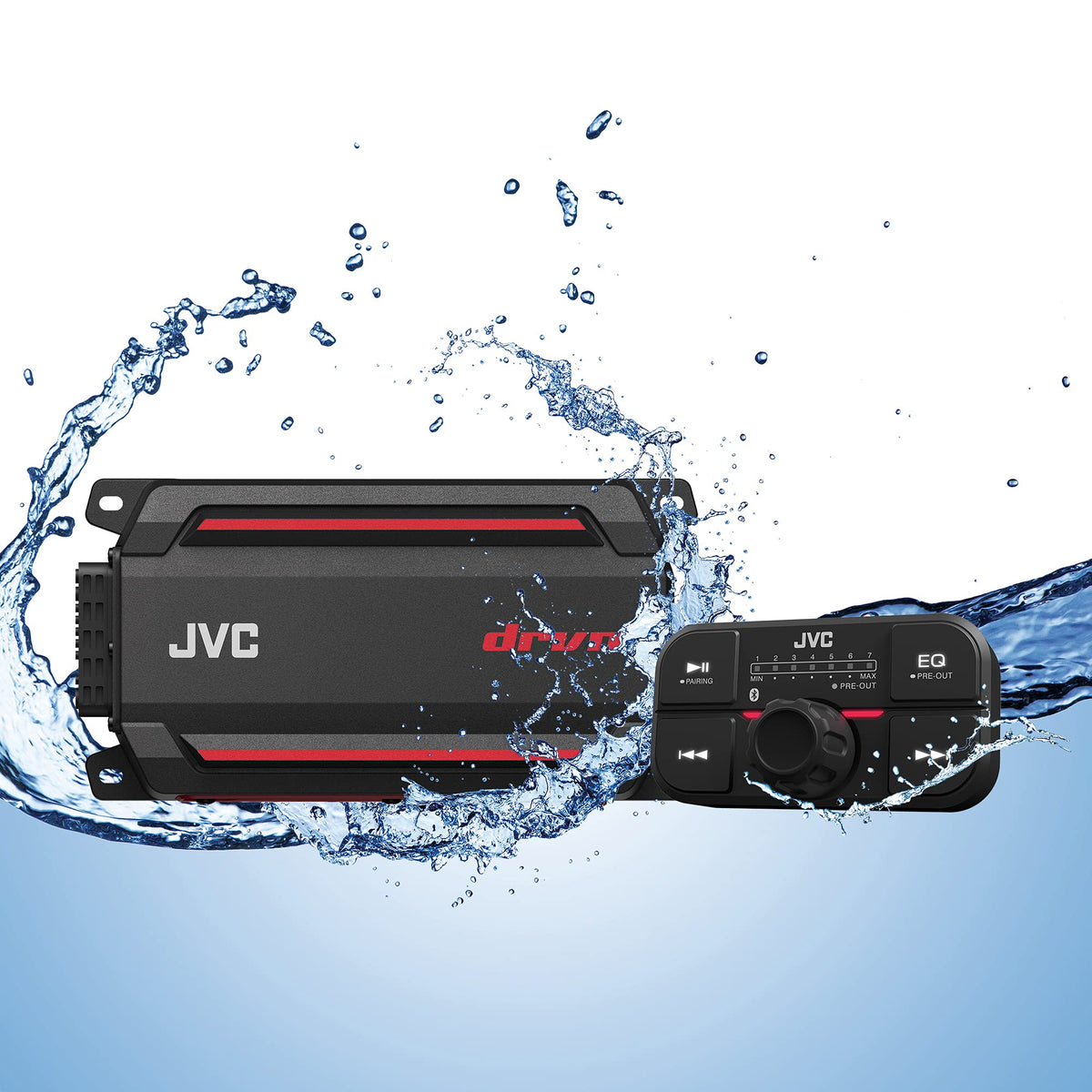 JVC KS-DR2104DBT 4-Channel Bluetooth Marine Amplifier