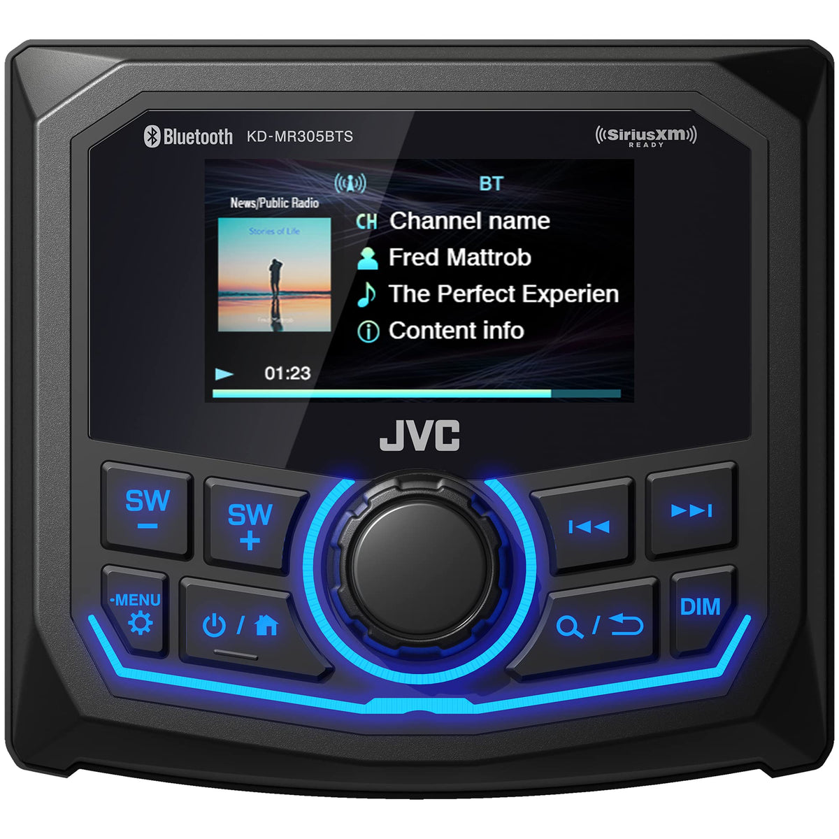 JVC KD-MR305BTS Marine Gauge Digital Media Receiver
