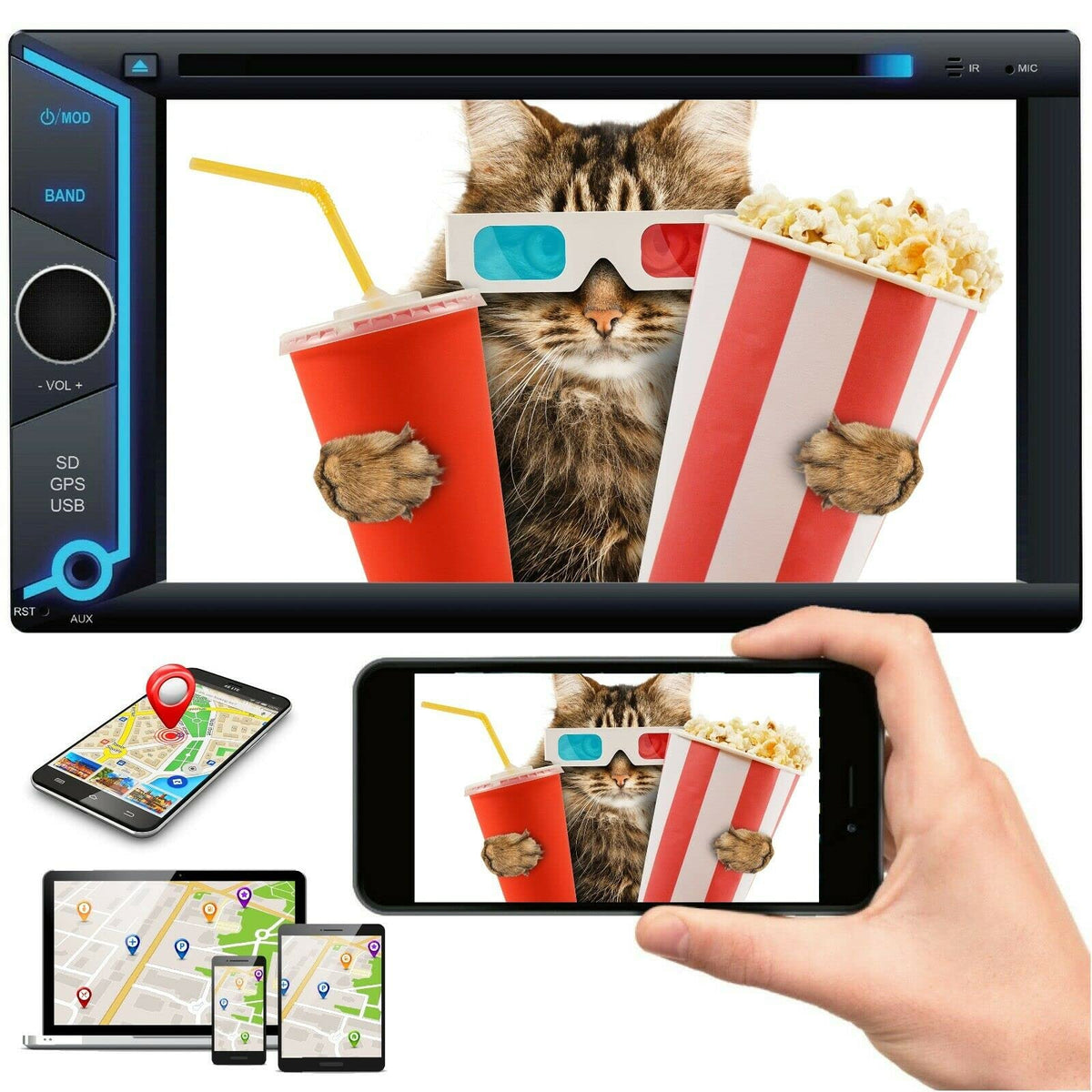 SoundXtreme ST-W6528ML Double DIN 6.2" Touchscreen Receiver