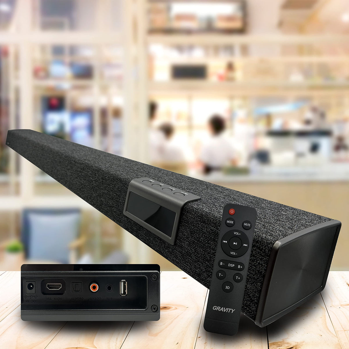 Gravity GSB500 BL 35.4-Inch TV Soundbar