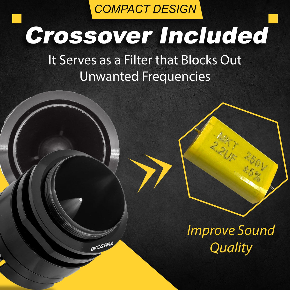 Warzone WZ45TW 1.7" Super Tweeter Speakers (Pair)