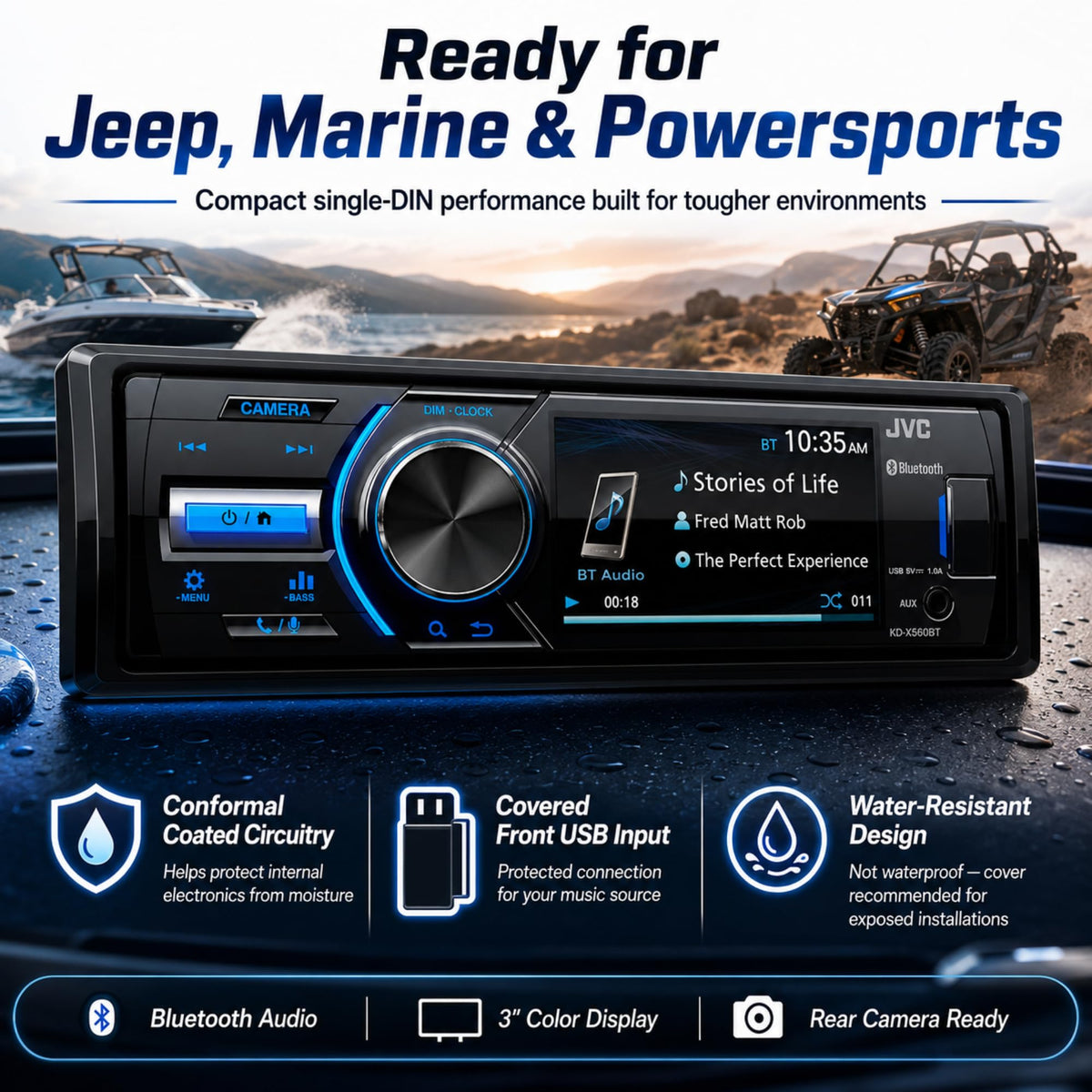 JVC KD-X560BT Single-DIN Digital Media Receiver