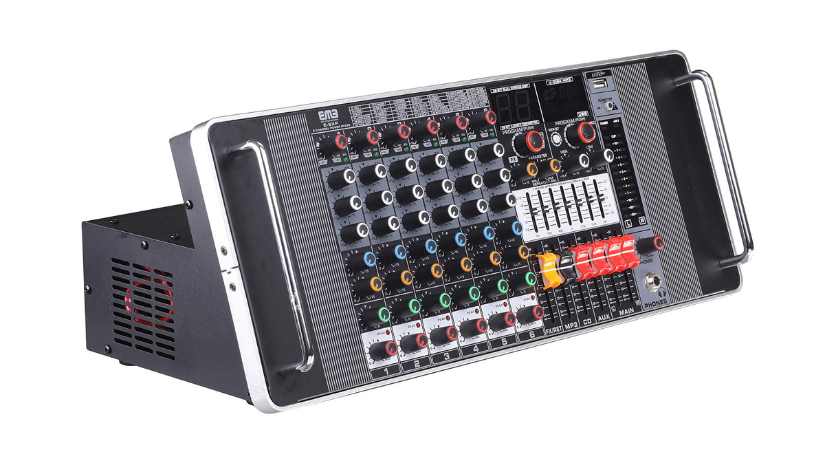 Emb TX6P 600W 6 Channel Power Mixer Console W/Dsp Effects, Bluetooth, Record