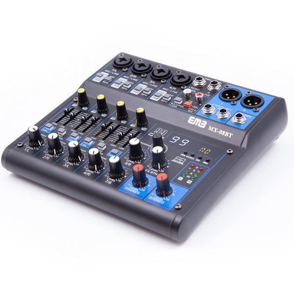 Emb MX08BT 99 DSP 8-Channel Audio Mixer Mixing Console MP3 Sound Desk With Bluetooth