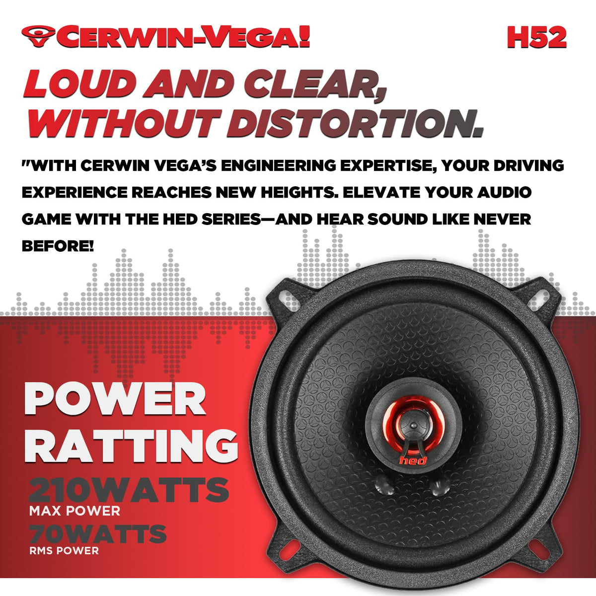 Cerwin-Vega H52 5.25" 2-Way Coaxial Speaker Set