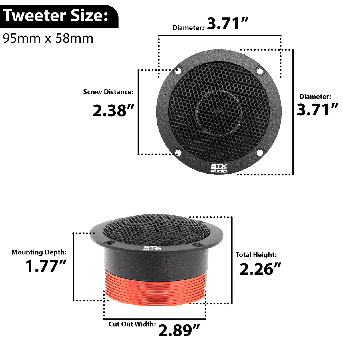 STX Audio STX-600TW 3.71" Super Tweeter