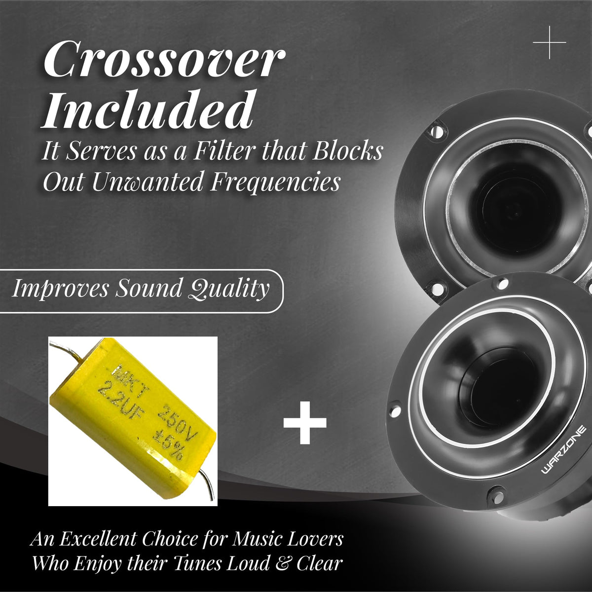 Warzone WZ35TW 3.8" Super Tweeter Speakers