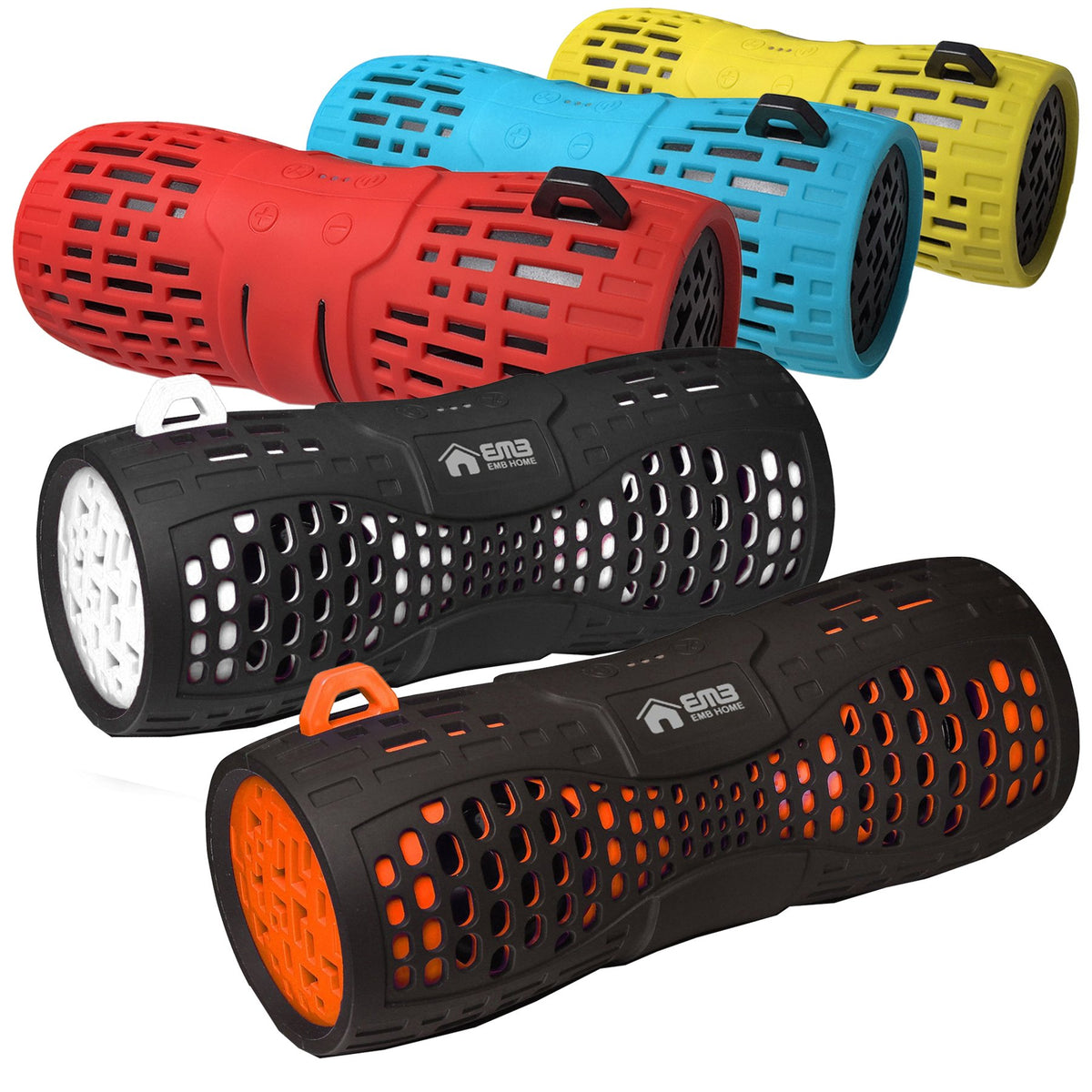 Emb ES900BT Water Resistant Super Loud Portable Bluetooth Speaker (Red)