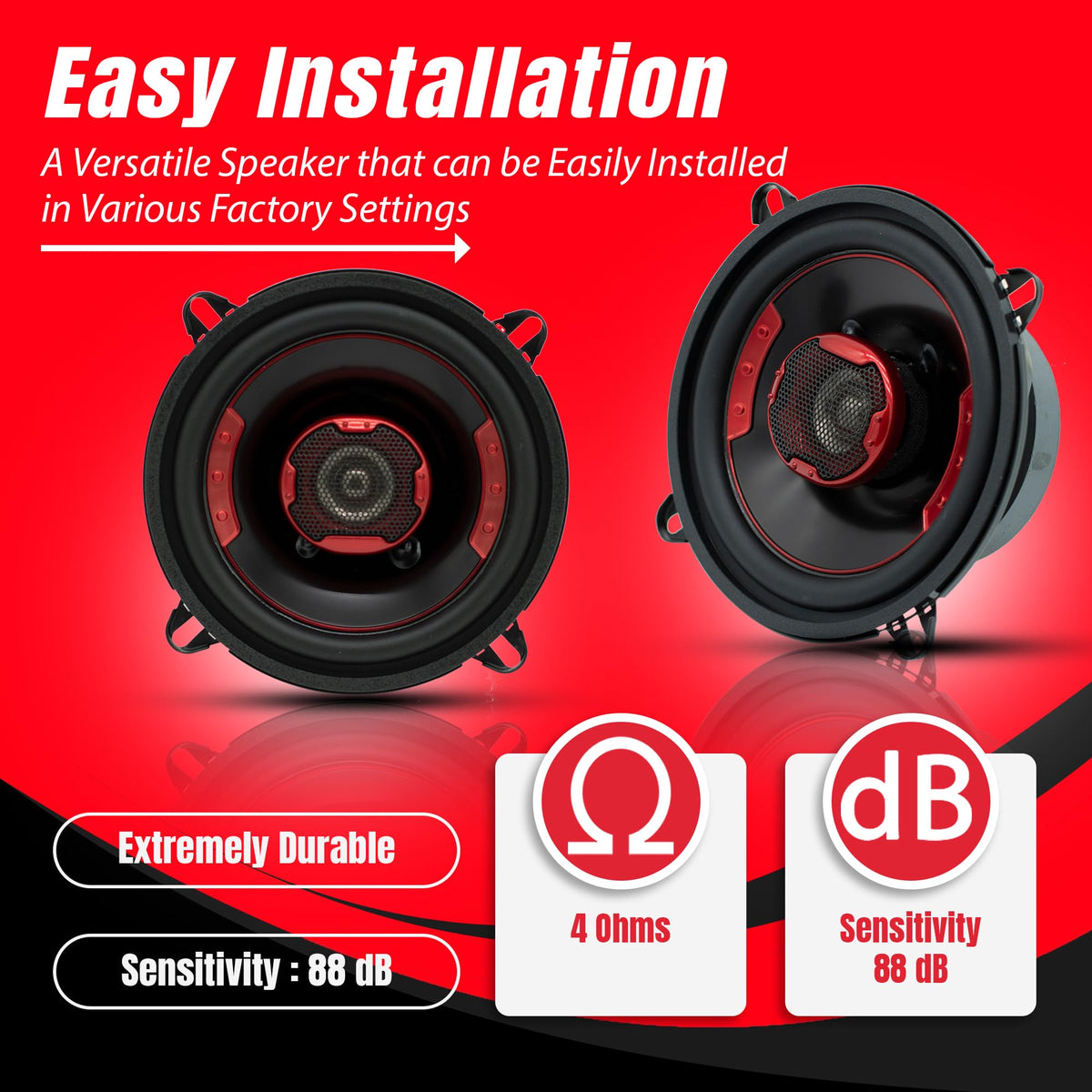 MB Quart XK2-113 5.25" 2-Way Coaxial Speakers