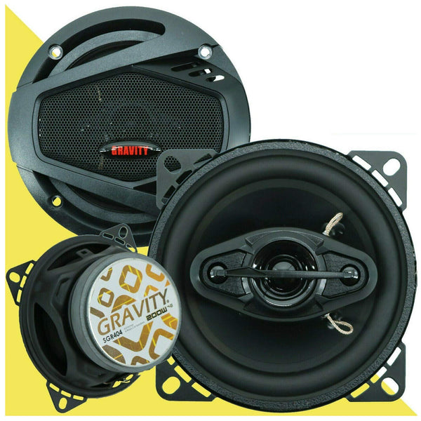 Gravity SGR404 4" 4-Way Coaxial Car Speakers