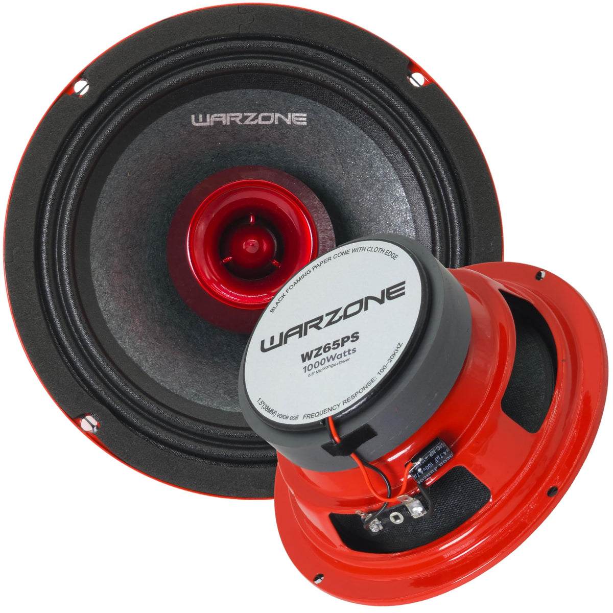 Warzone WZ65PS 6.5" Mid-Range Speakers with Dome Tweeters
