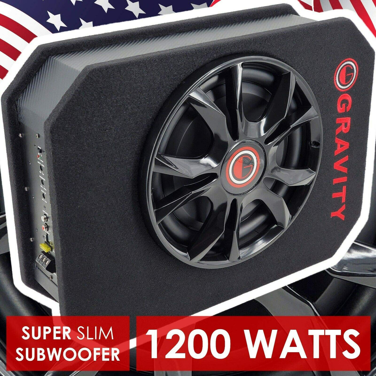 Gravity GSC-W12P 12-Inch Powered Slim Subwoofer