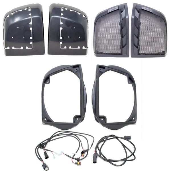 Hertz HD14H 6x9 Saddlebag Lid Speaker Kit with Harness