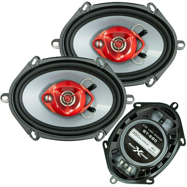 SoundXtreme ST-680 5x7/6x8" 3-Way Coaxial Speakers