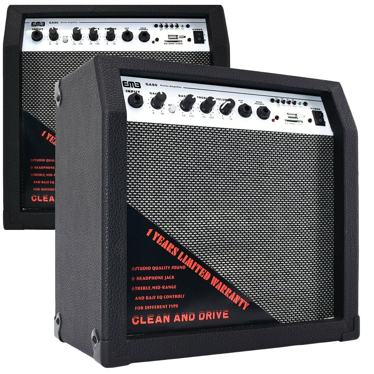 EMB GA80BK 8" Electric Guitar Amplifier