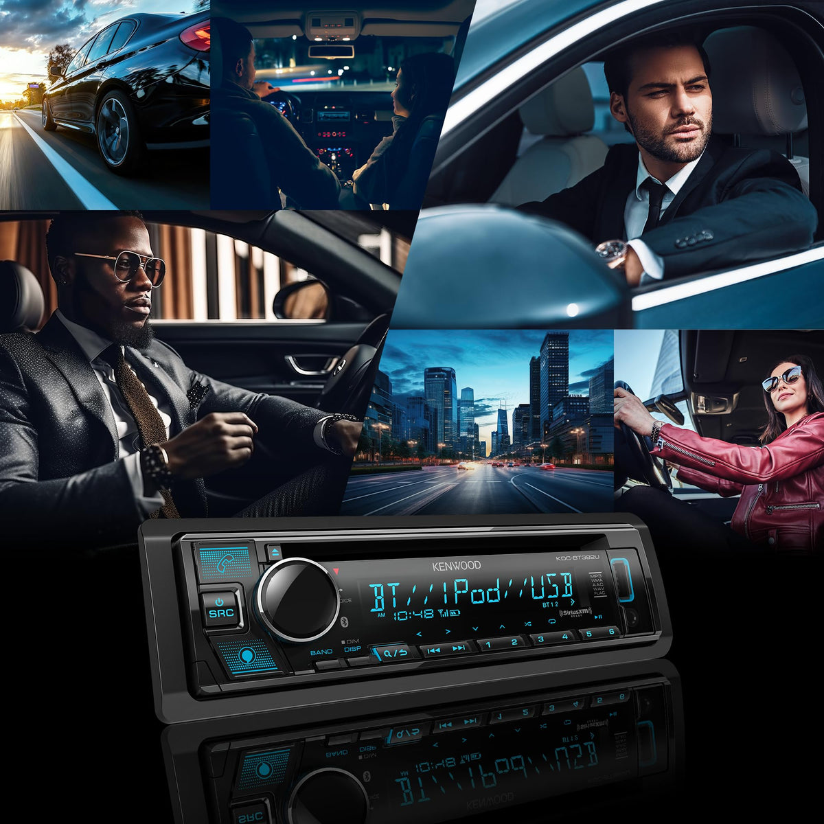 KENWOOD KDC-BT382U Single DIN CD Receiver with Bluetooth
