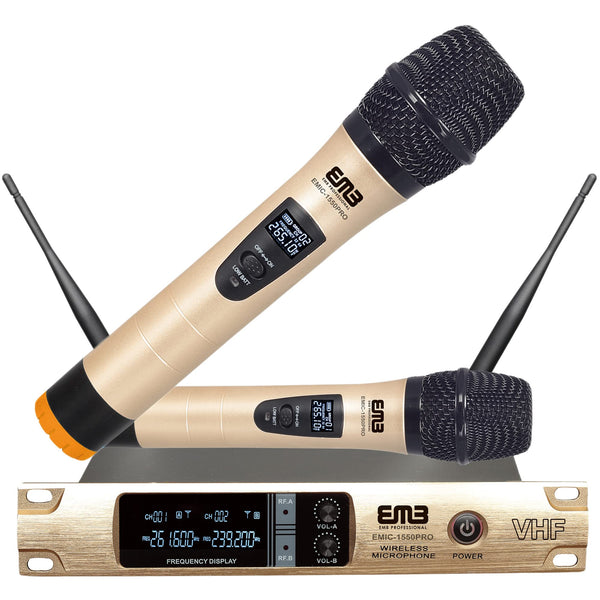 EMB Professional EMIC-1550PRO Dual VHF Wireless Microphone System