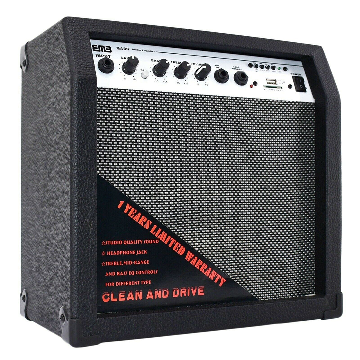 EMB GA80BK 8" Electric Guitar Amplifier