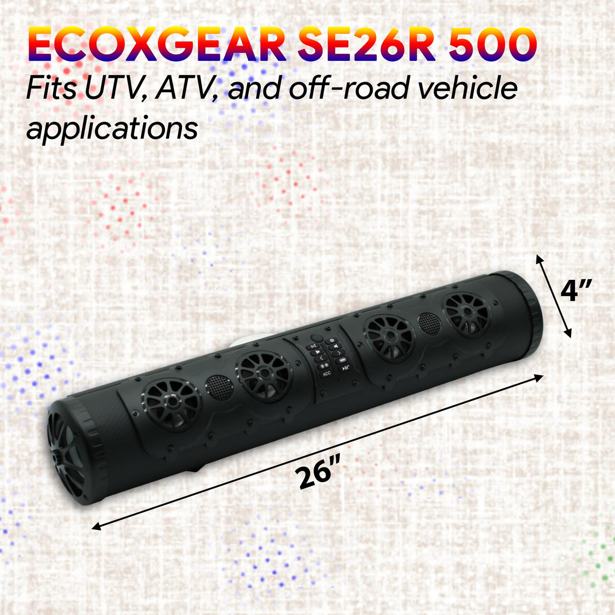 Gravity GTVL74BT 26" Amplified Powersports Soundbar