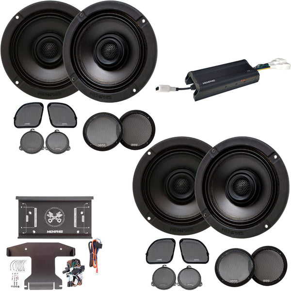 Memphis MXAHDPRO4 4-Speaker 6.5" Harley Audio Kit