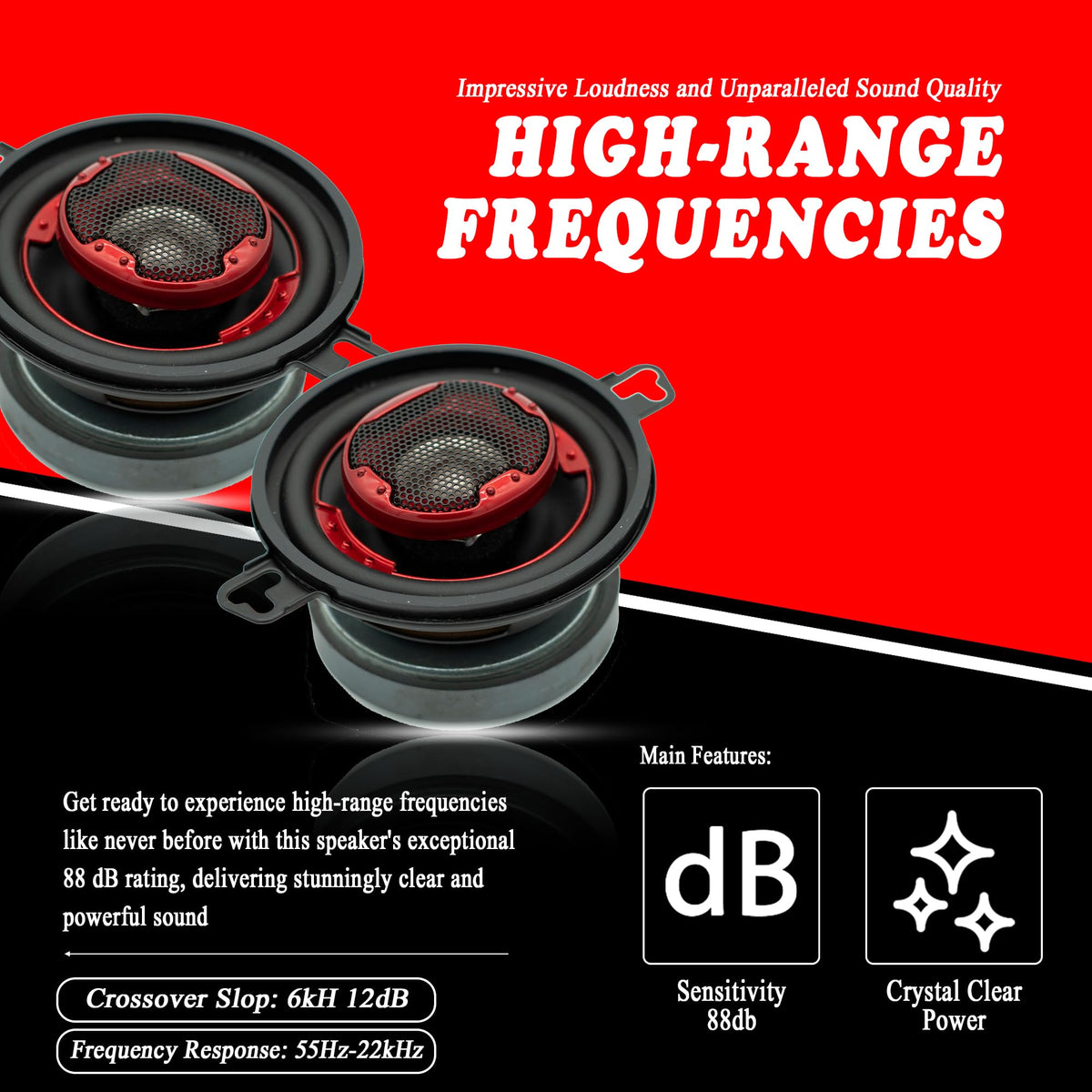 MB Quart XK2-108 3.5" 2-Way Coaxial Speakers
