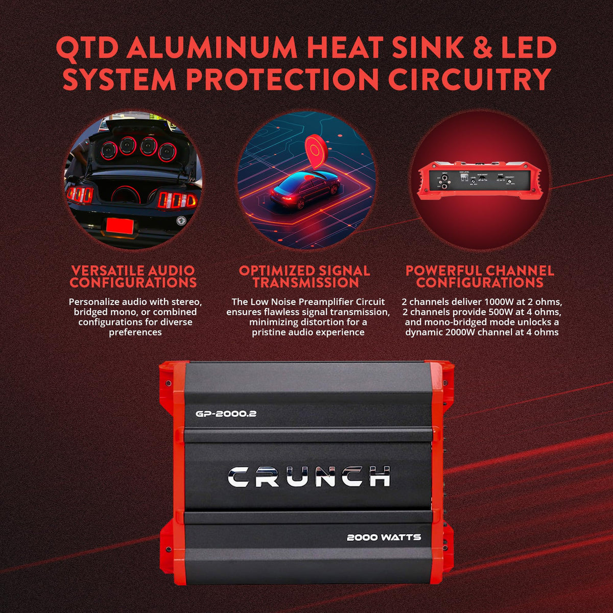 Crunch GP-2000.2 2-Channel Car Amplifier