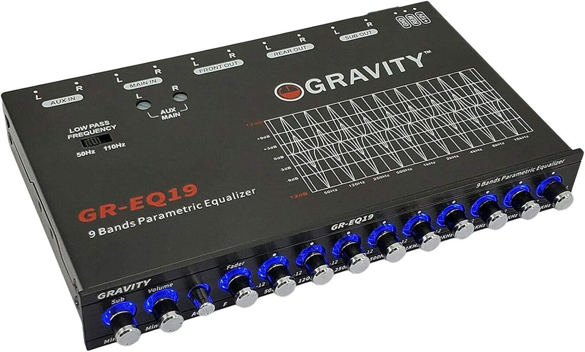 Gravity GR-EQ19 1/2 DIN 9-Band Car Audio Equalizer