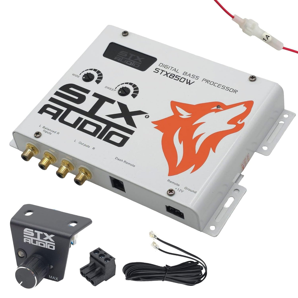 STX Audio STX850W Digital Bass Processor with Dash Remote