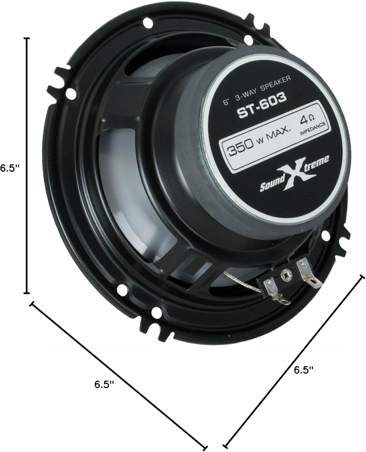 SoundXtreme ST-603 6" 3-Way Coaxial Car Speakers