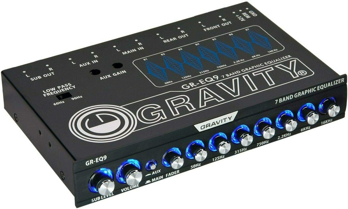 Gravity GR-EQ9 7-Band 1/2 DIN Car Audio Equalizer