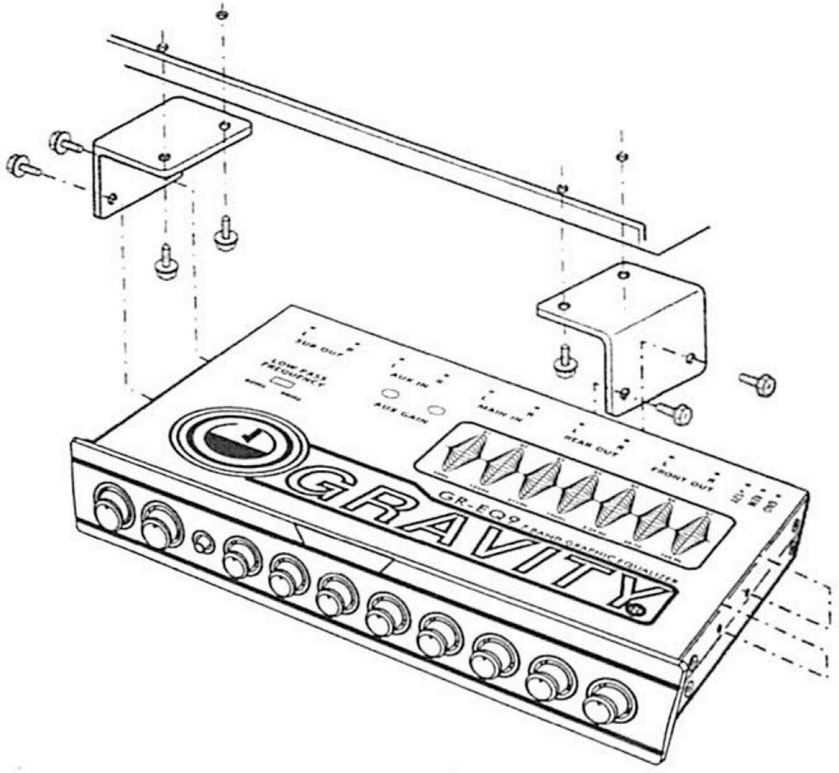 Gravity GR-EQ9 7-Band 1/2 DIN Car Audio Equalizer