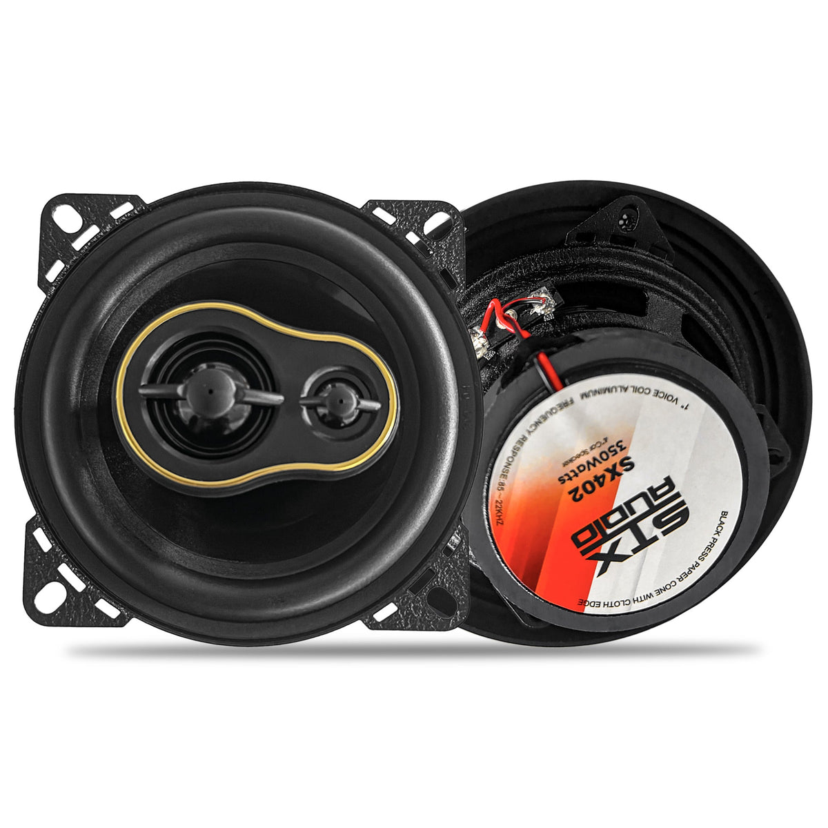 STX Audio SX402 4 Inch 2-Way Coaxial Car Speakers 350W 4 Ohm Pair