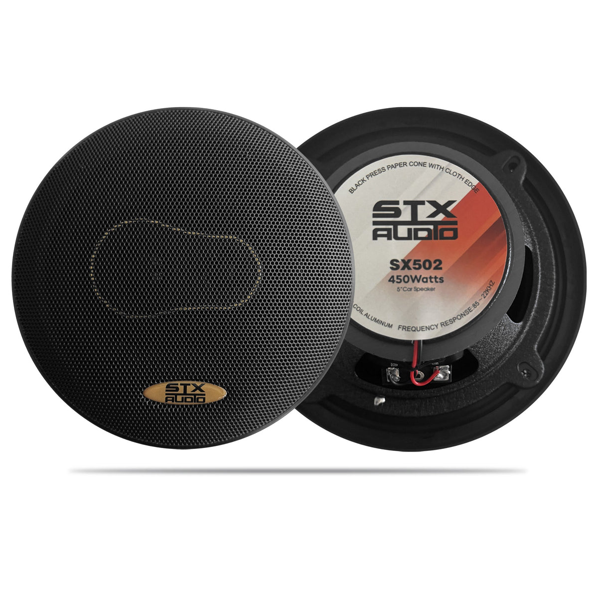STX Audio SX502 5.25 in 2-Way Coaxial Car Speakers 450W 4 Ohm Pair