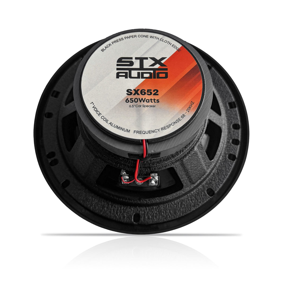 STX Audio SX652 6.5 Inch 2-Way Car Speakers 650W Max 4 Ohm Pair Grilles